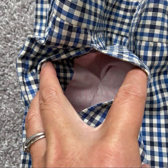 Etro Navy Gingham Check Pants 54 US 34 - Picture 3 of 8